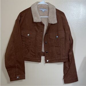 Brown Corduroy cropped Jacket